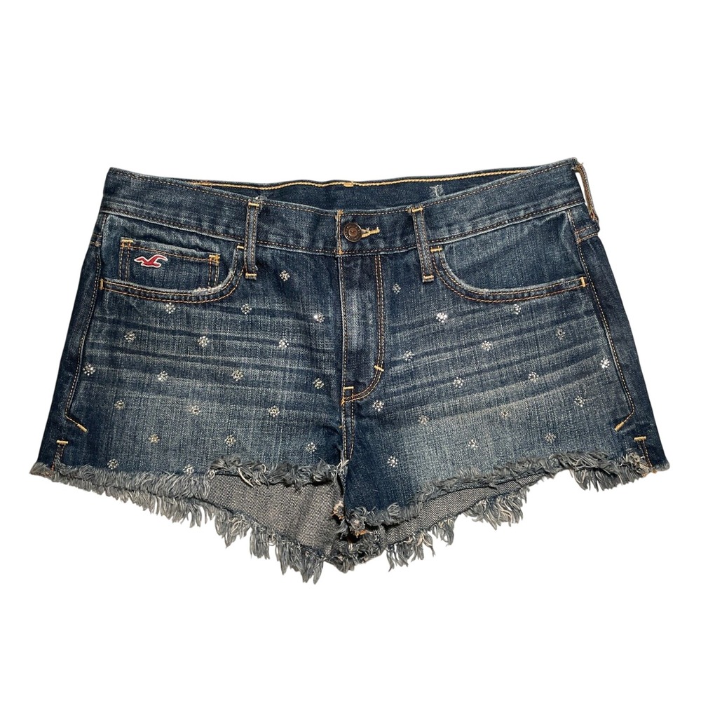 Hollister Women's Embellished Jean Shorts - Size 9